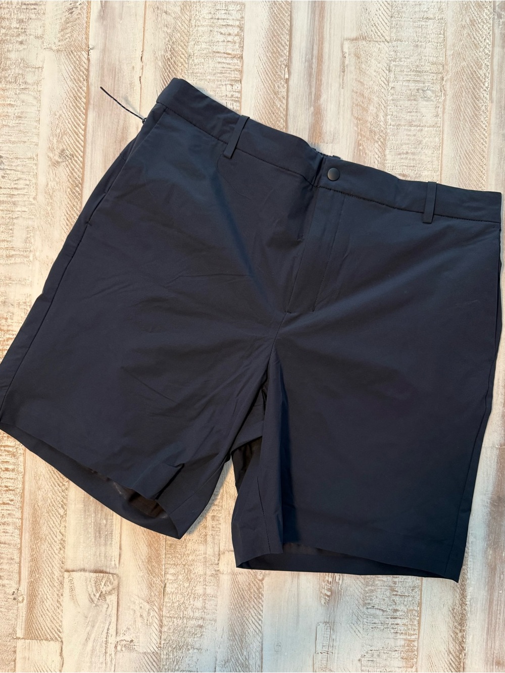 Mango Men's Black Flat-Front Shorts
